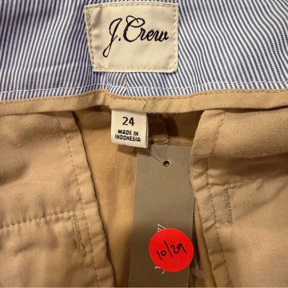 J.Crew Slim Boyfriend Chino Pants NWT Beige Size 24, 30 - Picture 10 of 10